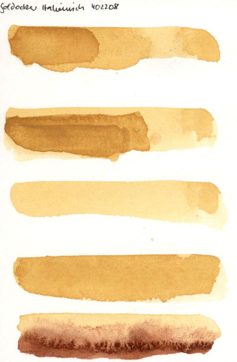 Kremer akvarel - italský zlatý okrové světlo (plast, 3 x 1,8 x 1 cm)